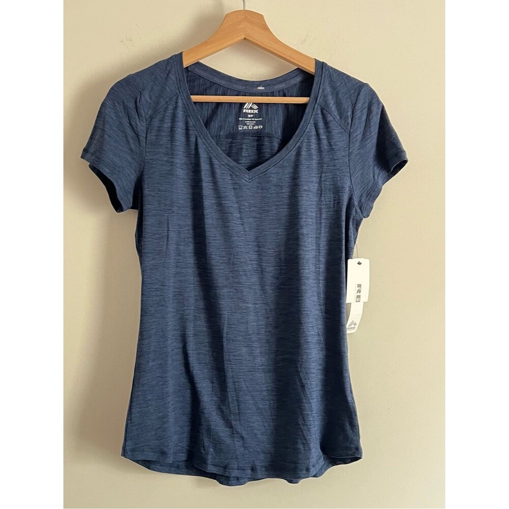 RBX Blue Womens Size Small Workout Athletic Short Sleeve T-shirt NWT